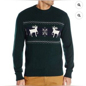 Dockers Dark Green Winter Crewneck Sweater 100% cotton Size XXL
